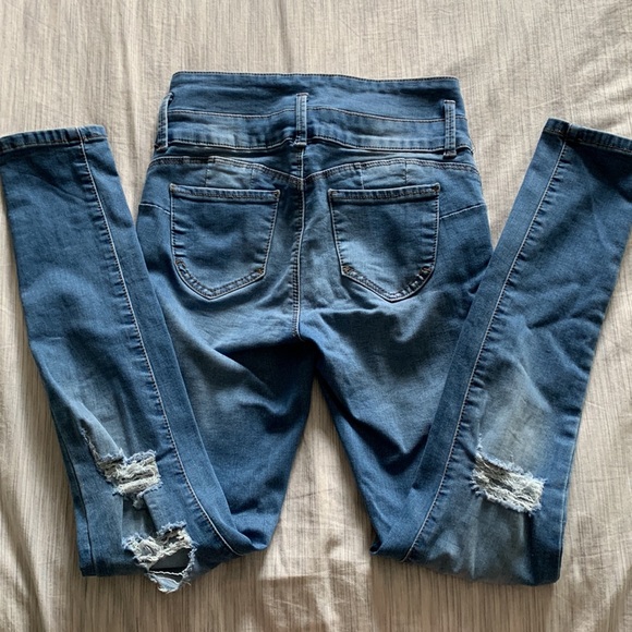 Urban Planet Better Booty/High Waisted Skinny Ripped Jeans - Picture 2 of 3